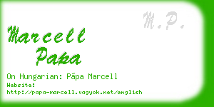 marcell papa business card